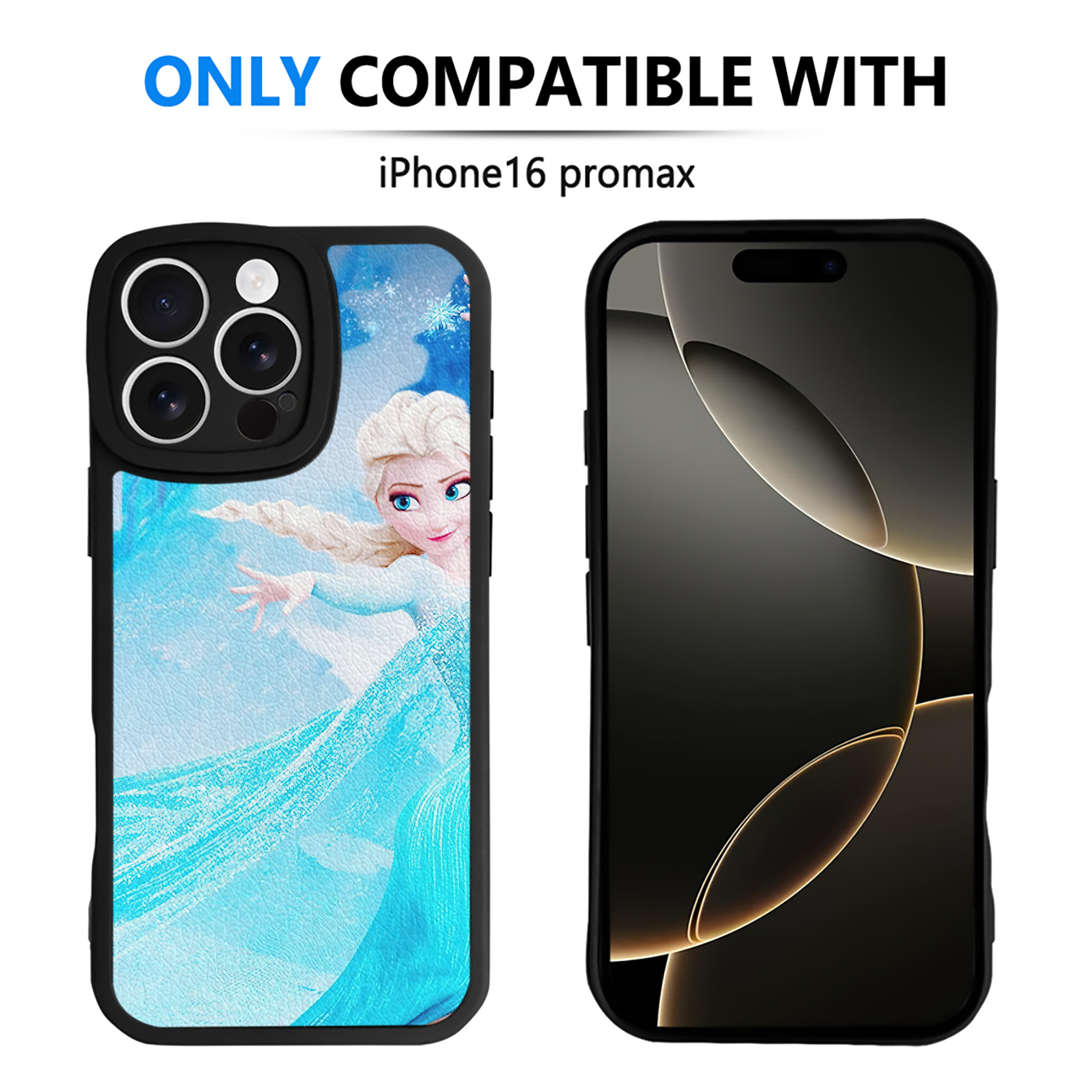（画像用） アナと雪の女王 アンナ エルサ Frozen Anna Elsa 【iPhone 16シリーズ対応】シリコンスマホケース（レザー調） 材質：シリコン